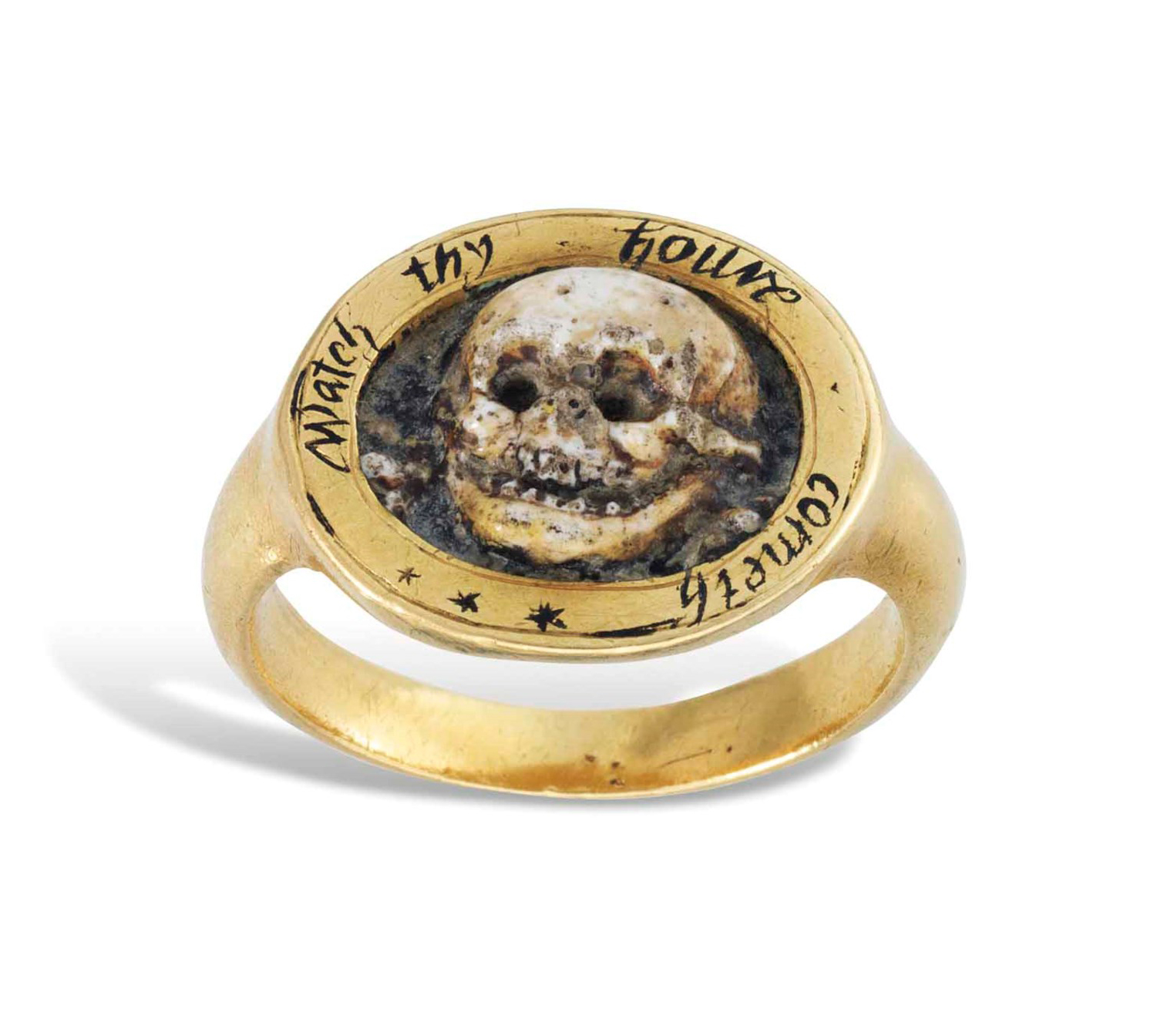 1610 Memento Mori Ring owned by Lady More of Linley.